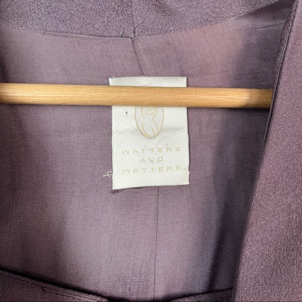 Watters and Watters Purple Mother of the Bride Purple Maxi Dress Suit 14 - Picture 12 of 12